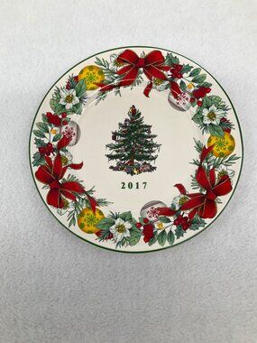Spode 8" Christmas Tree 2017 Annual Collector's Plate, No box